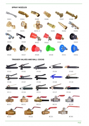 Spray nozzles and valves